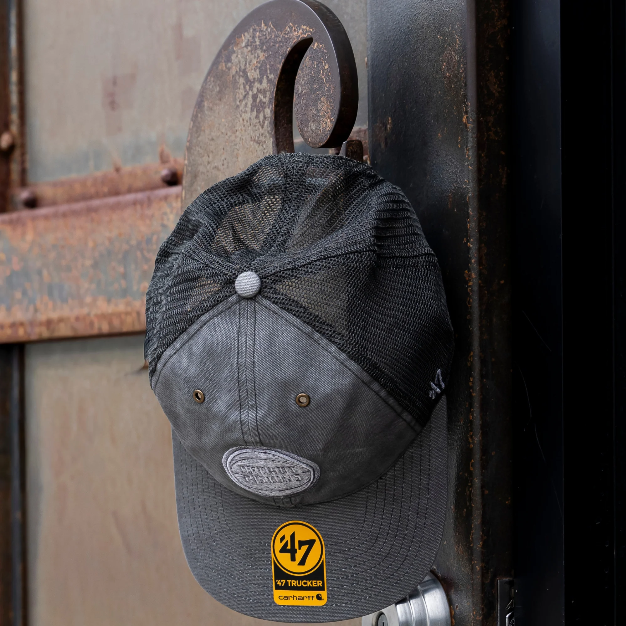 Detroit Pistons 47 Brand x Carhartt Washed Trucker Hat - Image 5