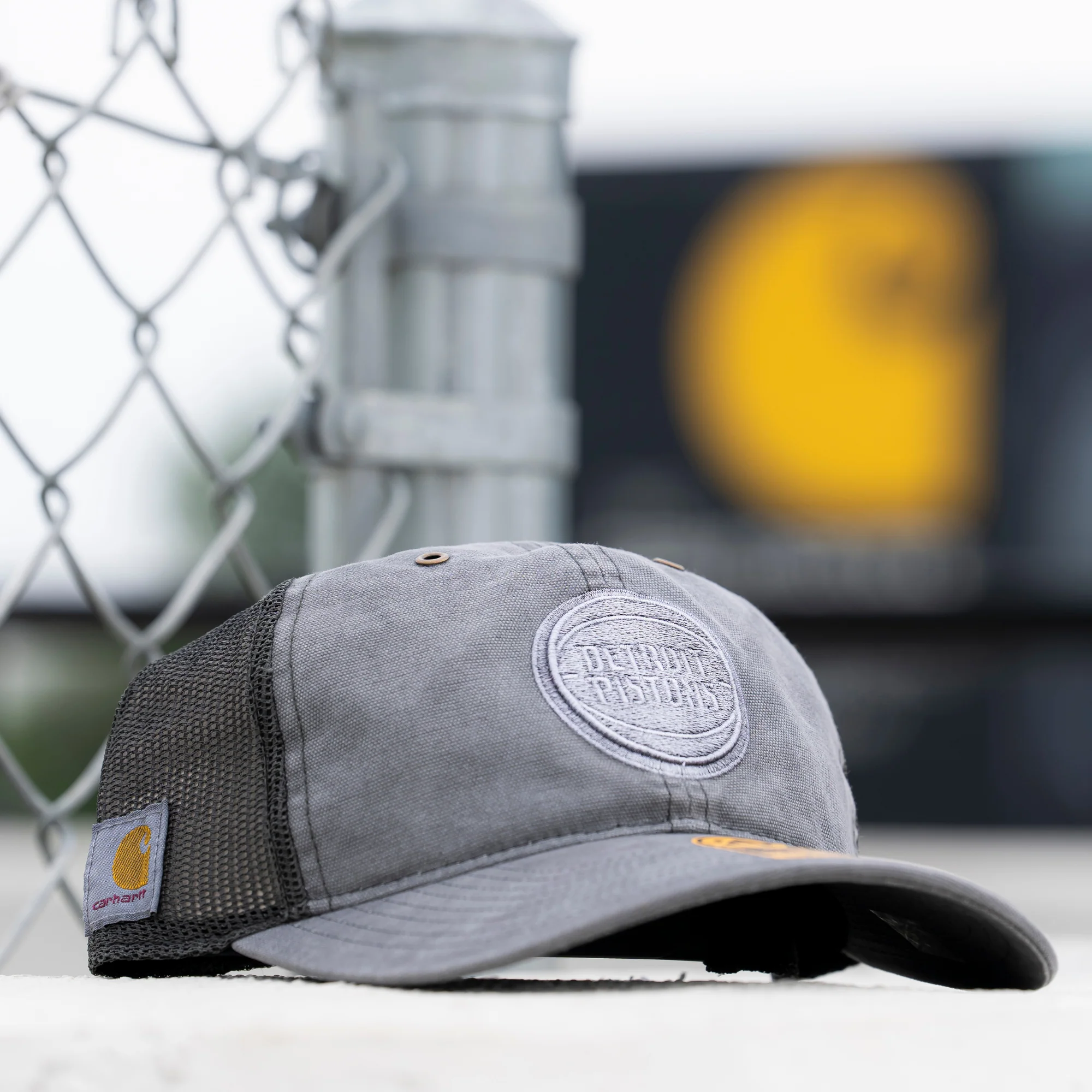 Detroit Pistons 47 Brand x Carhartt Washed Trucker Hat - Image 6